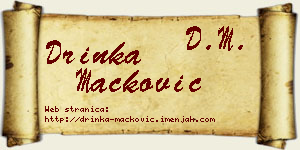 Drinka Mačković vizit kartica